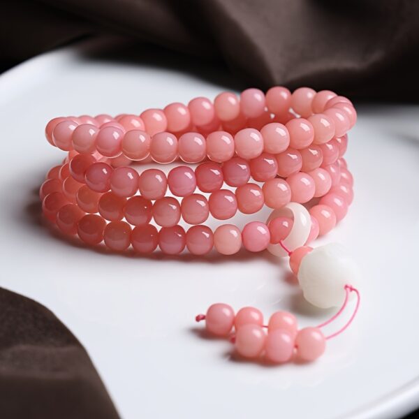 Natural Bodhi Bracelet Pink 108pcs Design Bodhi Ziwen Play Bracelet Men'S and Women'S Buddha Beads Prayer Bead Bracelet