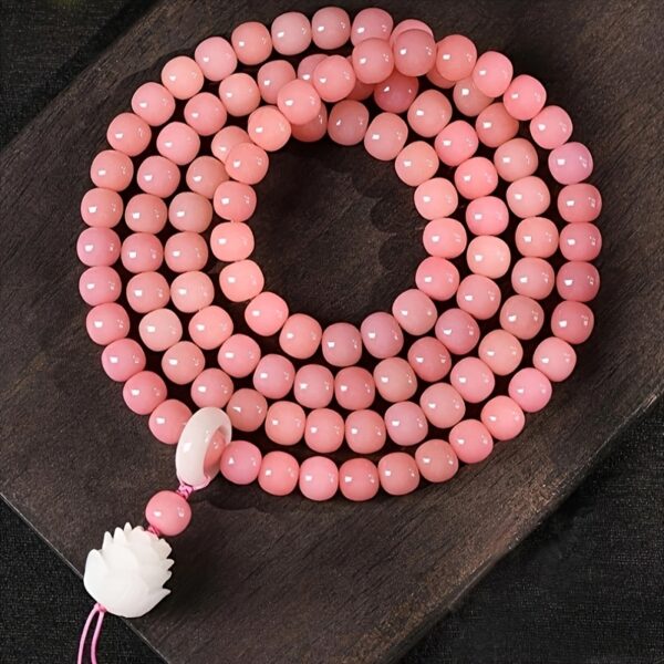 Natural Bodhi Bracelet Pink 108pcs Design Bodhi Ziwen Play Bracelet Men'S and Women'S Buddha Beads Prayer Bead Bracelet