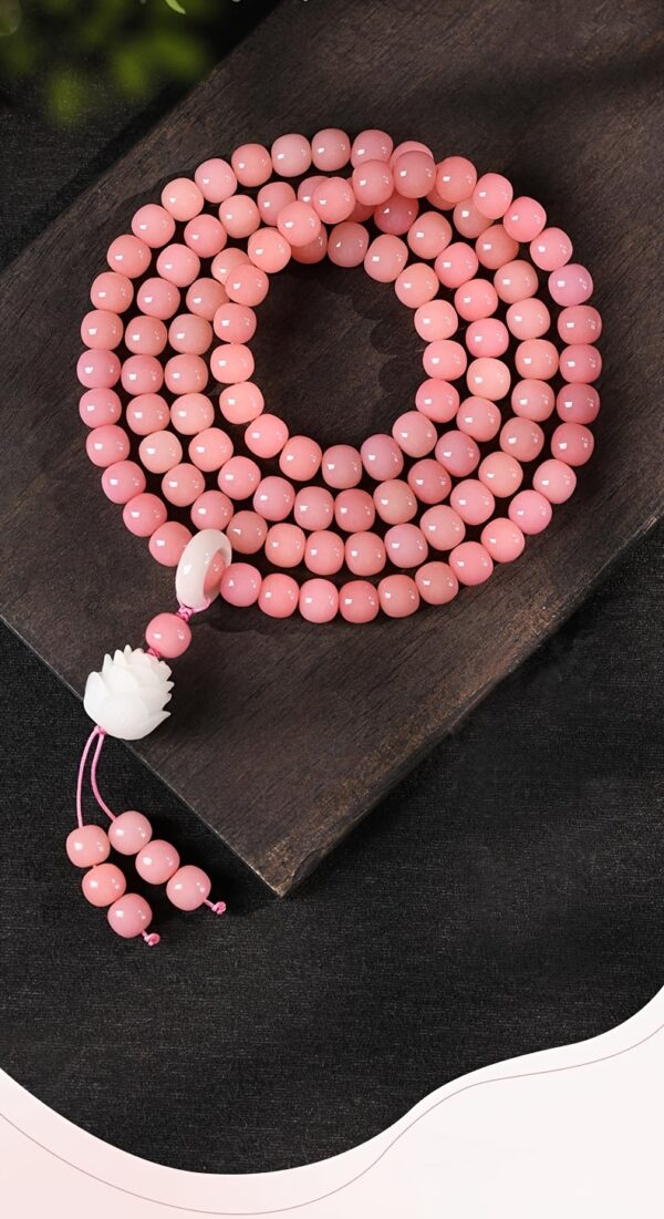 Natural Bodhi Bracelet Pink 108pcs Design Bodhi Ziwen Play Bracelet Men'S and Women'S Buddha Beads Prayer Bead Bracelet