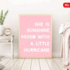 1pc Canvas Poster, Modern Art, Pink Phrase Canvas Poster, Ideal Gift For Bedroom Living Room Corridor, Wall Art, Wall Decor, Winter Decor, Room Decoration
