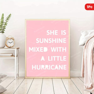 1pc Canvas Poster, Modern Art, Pink Phrase Canvas Poster, Ideal Gift For Bedroom Living Room Corridor, Wall Art, Wall Decor, Winter Decor, Room Decoration