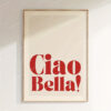 1pc Retro Rock "Ciao Bella!" Room Decor Polyester Canvas Print, Aesthetic Music Lyric Wall Art, Living Room & Office Decor, Ideal for Thanksgiving Gift