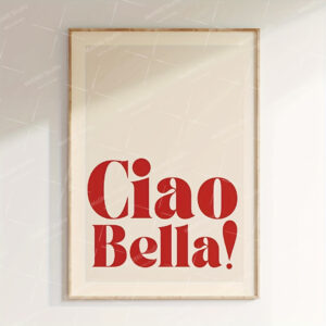 1pc Retro Rock "Ciao Bella!" Room Decor Polyester Canvas Print, Aesthetic Music Lyric Wall Art, Living Room & Office Decor, Ideal for Thanksgiving Gift